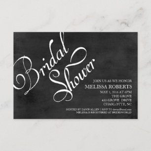 Bridal Shower Invite   Chalkboard Script