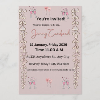 Bridal Shower Invite | Editable Digital Template |