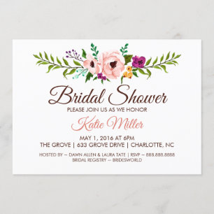 Bridal Shower Invite - Flower Crown III