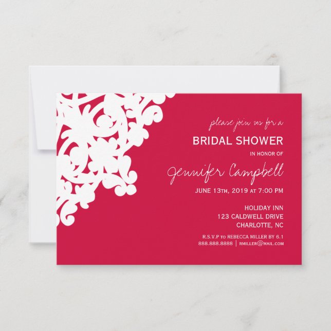 Bridal Shower Invite | Lace (Front)