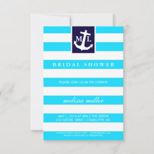Bridal Shower Invite - Nautical Initials