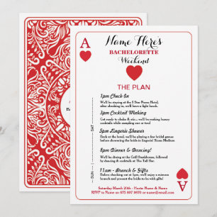 Bridal Shower Itinerary Las Vegas Cards Invite
