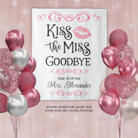 Bridal Shower Kiss The Miss Goodbye Custom Colors