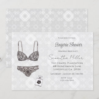 Bridal Shower Lacy Lingerie     Invitation