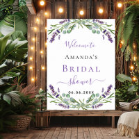 Bridal Shower lavender eucalyptus greenery welcome
