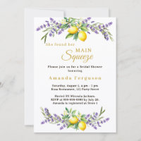 Bridal Shower lavender florals lemons main squeeze