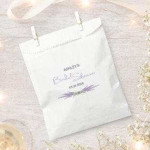 Bridal Shower Lavender Flower Bundles Custom Favour Bag