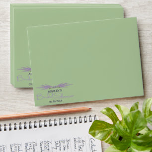 Bridal Shower Lavender Flower Bundles Template Envelope