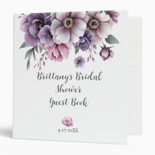 Bridal Shower Lavender & Green Floral Binder