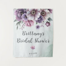 Bridal Shower Lavender & Green Floral