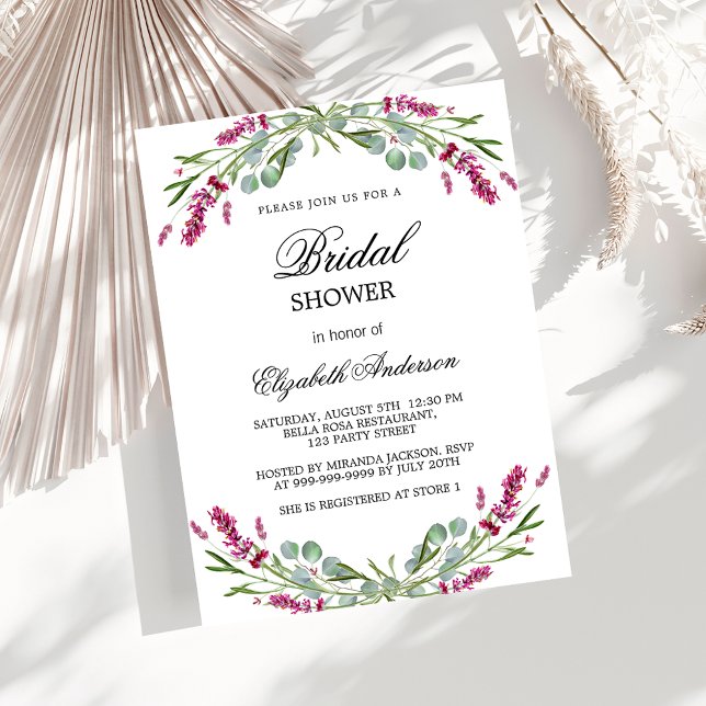 Bridal shower lavender pink budget invitation flyer (Creator Uploaded)