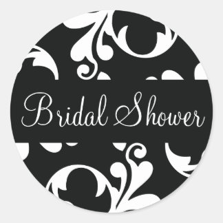 Bridal Shower Leaf Flourish Envelope Sticker Seal
