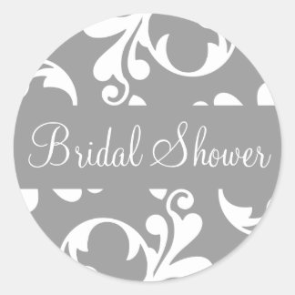 Bridal Shower Leaf Flourish Envelope Sticker Seal