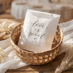 Bridal Shower Love is Sweet Elegant Heart Favour Bag