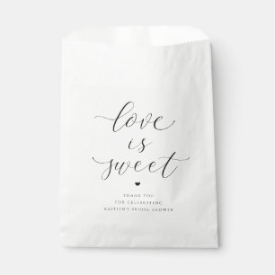 Bridal Shower Love is Sweet Elegant Heart Favour Bag