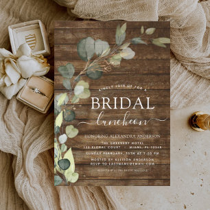 Bridal Shower Luncheon Greenery Eucalyptus Invitation
