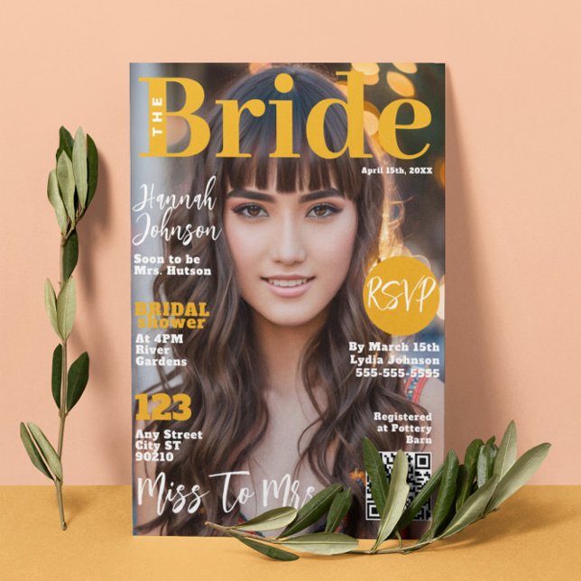 Bridal Shower Magazine Cover Invitation (Creator Uploaded)