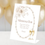 Bridal Shower Mimosa Bar Sign<br><div class="desc">Elevate your mimosa bar with our elegant pedestal sign, featuring delicate watercolor boho chic florals and gold-dusted champagne glasses. This sign adds a touch of sophistication to your Elegant Pearls and Prosecco Bridal Shower, guiding guests to indulge in delightful mimosas and enjoy the celebration.</div>