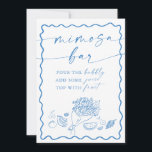 Bridal Shower Mimosa Bar Sign, Farmers Market  Invitation<br><div class="desc">This Mimosa Bar Sign features hand drawn Farmers Market items and is perfect to display at your Fresh Off the Market Bridal Shower's bubbly station! Text and background colours are fully editable —> click the "Edit Using Design Tool" button to edit!</div>