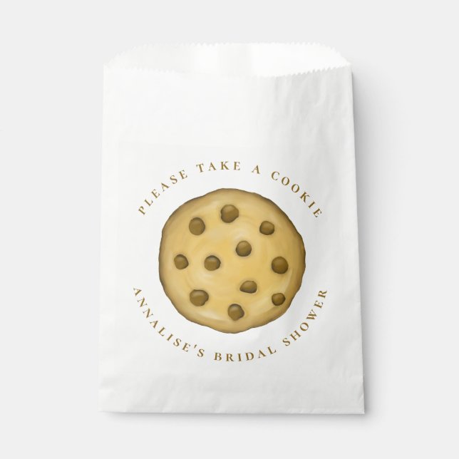 Bridal Shower Minimalist Please Take A Cookie Favour Bag (Front)