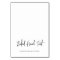 Bridal Shower Modern Minimalist Buffet Cards