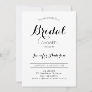 Bridal Shower Modern Minimalist Invitation
