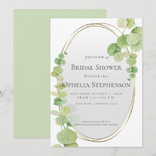 BRIDAL SHOWER   Modern Springtime Eucalyptus Invitation