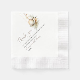 Bridal Shower Napkin   Holly & Christmas Theme