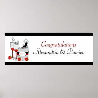 Bridal Shower or Engagement Customized Banner Poster