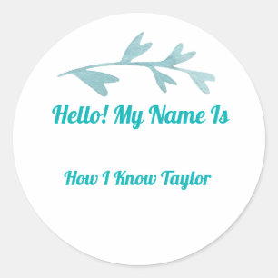 Bridal Shower or event name tag How I Know