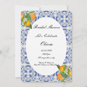 BRIDAL SHOWER ORANGES INVITATION 