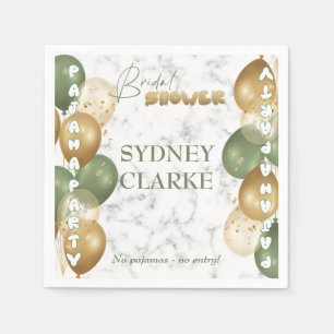 Bridal Shower. Pajama party Napkin