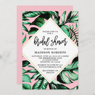 Bridal Shower Palm Leaves Invitation