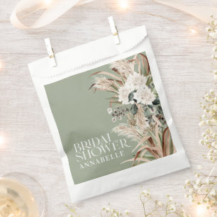 Bridal shower pampas grass modern boho party favou favour bag