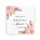 Bridal Shower pampas grass rose gold guest book
