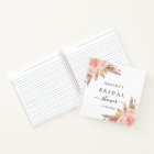 Bridal Shower pampas grass rose gold guest book