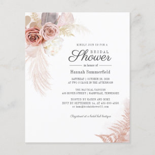 Bridal Shower Pampas Grass Script Invitation