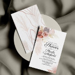 Bridal Shower Pampas Grass Terracotta Budget Card<br><div class="desc">Create your very own custom and personalized Pampas Grass Tan floral Bridal Shower invitation easily with your shower details by clicking the "Personalize" button above. Use the "Customize it" button to further re-arrange and format the style and placement of text. Could easily be repurpose for other special events like anniversaries,...</div>