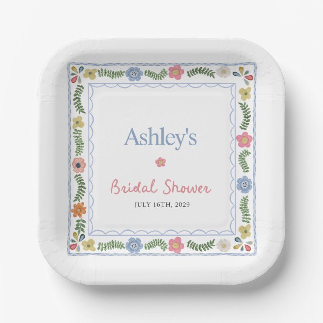 Bridal Shower  Paper Plate (Front)