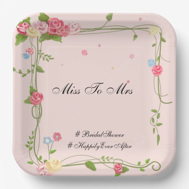 Bridal Shower Paper plates (Front)