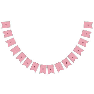 Bridal Shower Party Decor Bunting Flags