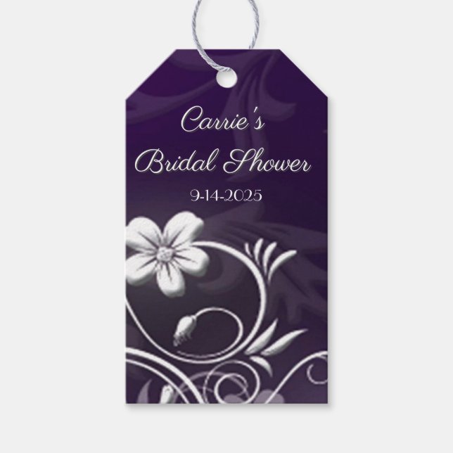 Bridal Shower party favour Tags (Front)