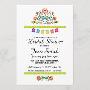 Bridal Shower Party Fiesta Mexican Invite