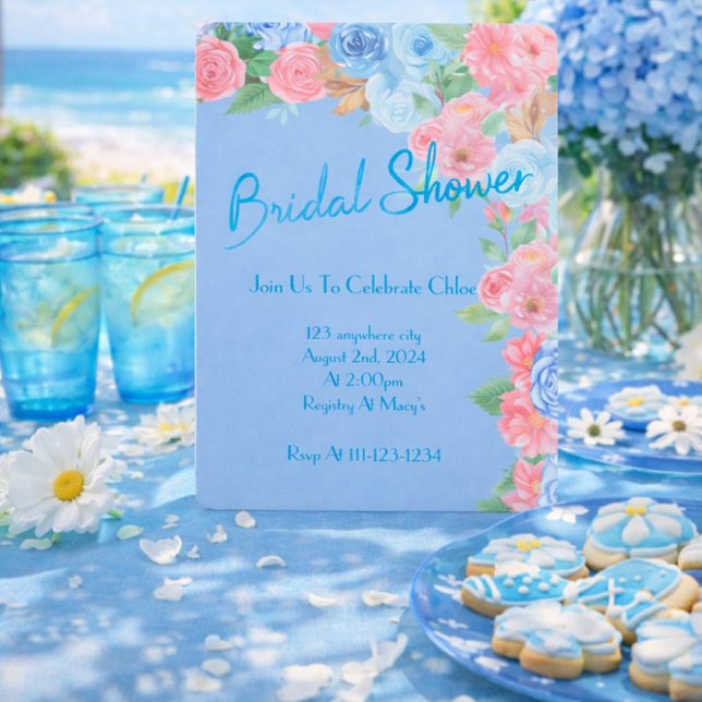 BRIDAL SHOWER PASTEL FLORAL INVITATION (Creator Uploaded)
