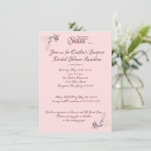 Bridal Shower, Pastel Pink Watercolor Invitation