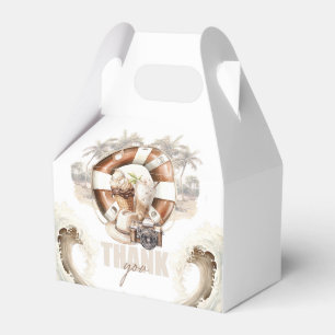 Bridal Shower Pastel Sand Beach Favor Box