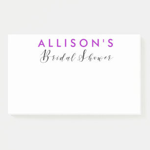 Bridal Shower Personalized Favour Post-it Notes