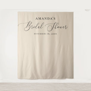 Bridal Shower Photo Backdrop   Blush Ivory Elegant Tapestry