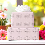 Bridal Shower Pink Black Script Chic Wrapping Paper<br><div class="desc">Blush Pink and Black Bridal Shower Wrapping Paper with elegant black typography script. More products with this design are in the collection below.</div>