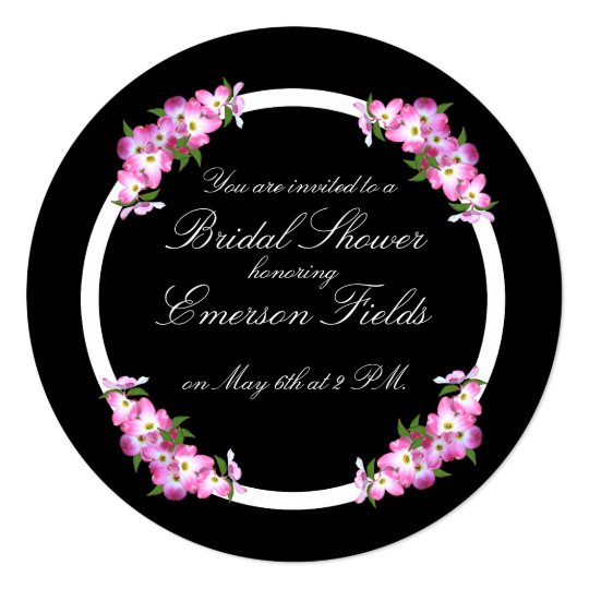 Bridal Shower Pink Dogwood Invitation